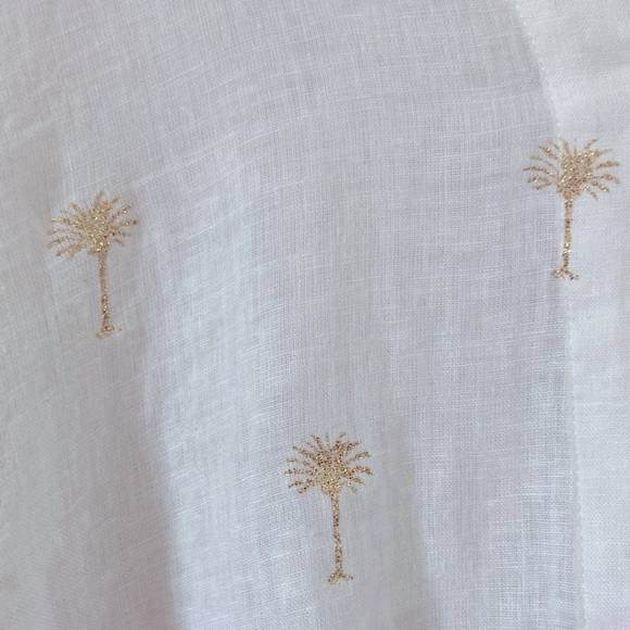 Rails- Thea Linen Tie Front Golden Palms Top - Picture 5 of 10